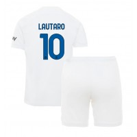 Inter Milan Lautaro Martinez #10 Fotballklær Bortedraktsett Barn 2023-24 Kortermet (+ korte bukser)